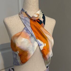 River Island Multicolor Abstract Halter Top